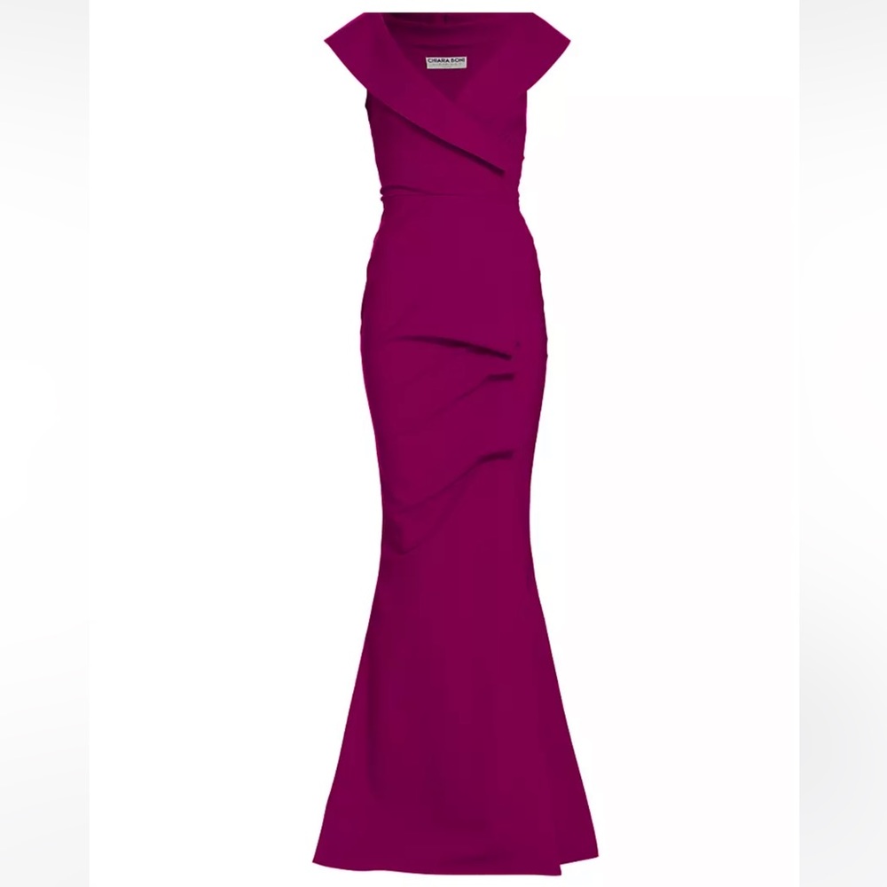 Chiara Boni La Petite Robe Cocoon Collar Trumpet Gown Size US 4/EU40